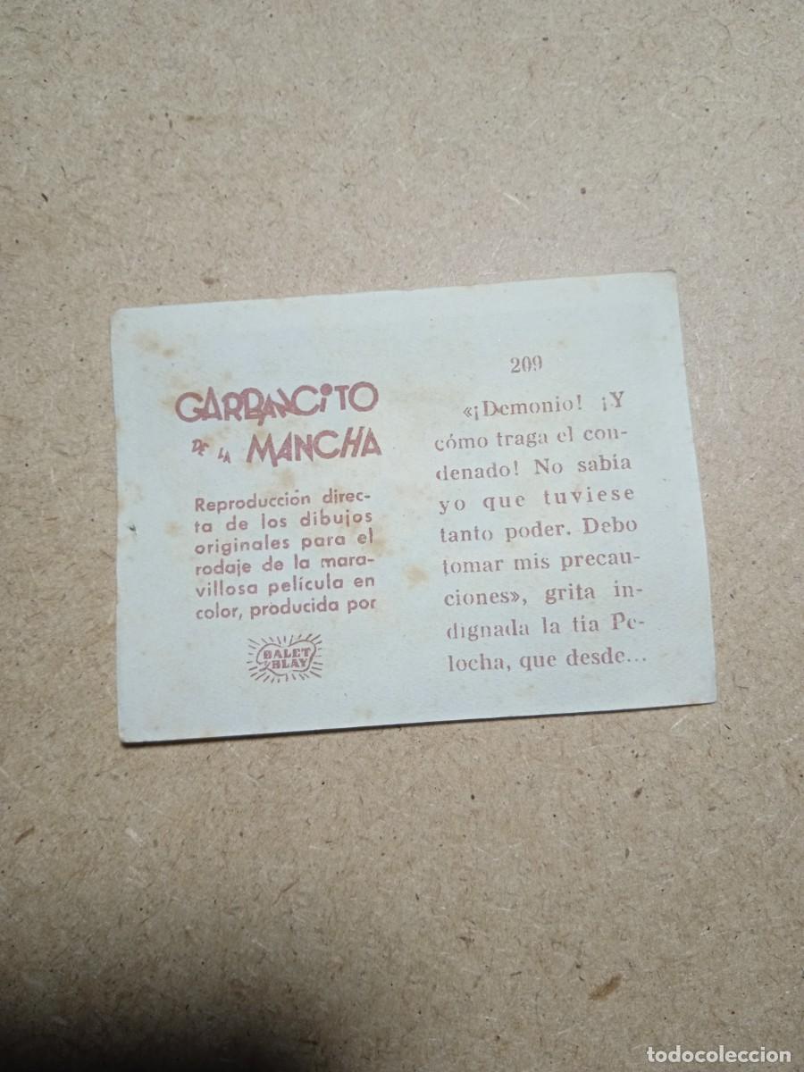Coleccionismo cromos antiguos: Cromo N&deg; 209 Garbancito de la mancha - Foto 2