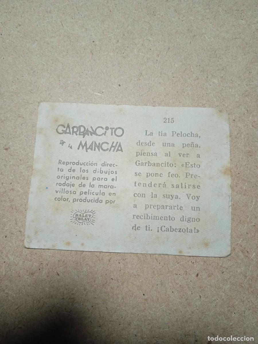 Coleccionismo cromos antiguos: Cromo N&deg; 215 Garbancito de la mancha - Foto 2