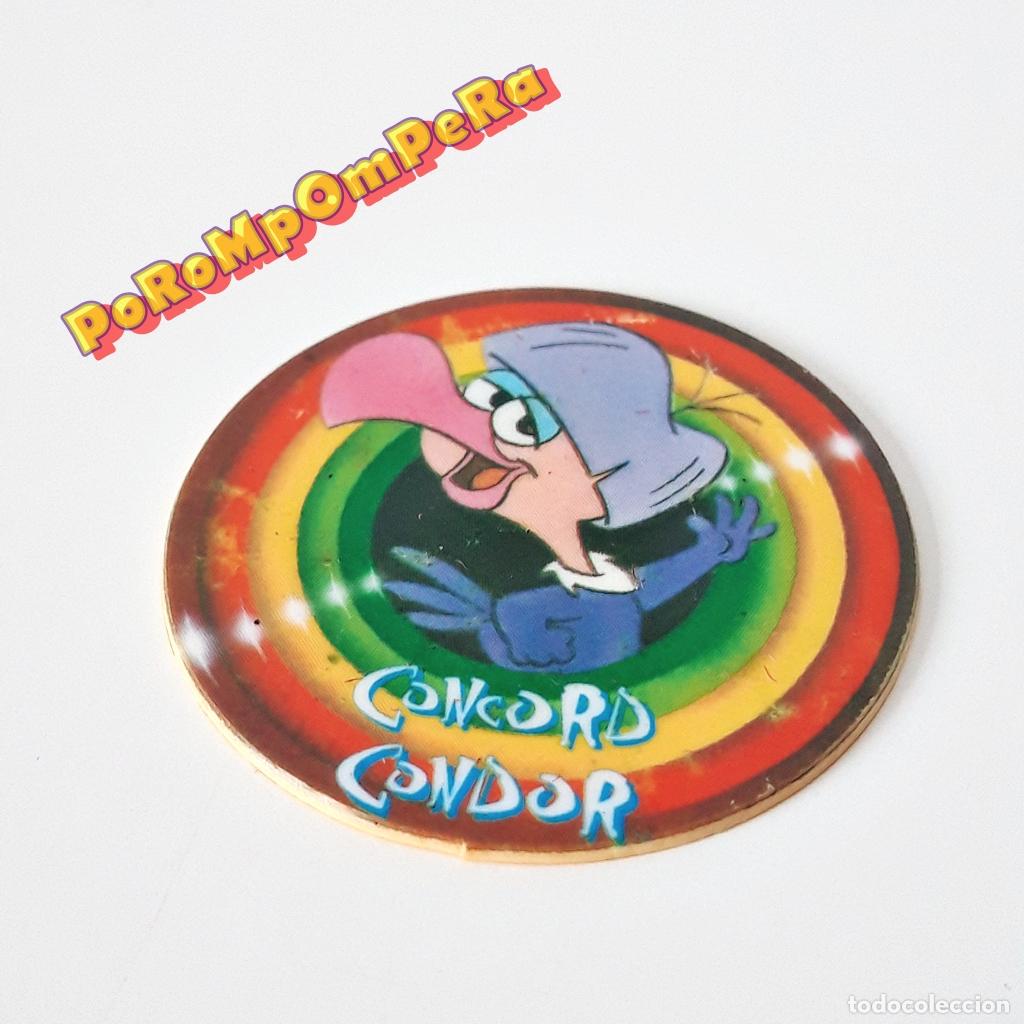 Coleccionismo Cromos antiguos: MEGATAZO REDONDO 55 CONCORD CONDOR MATUTANO 1994 TINY TOONS WARNER BROS. MEGA TAZO