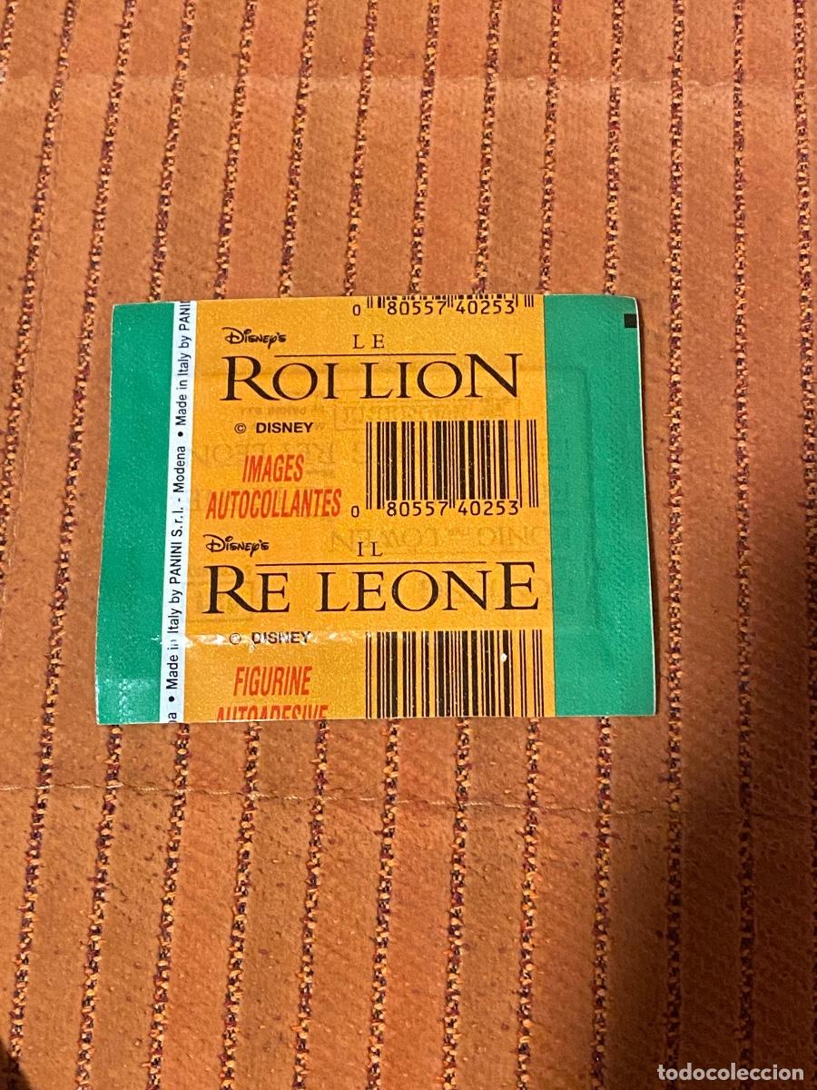 Coleccionismo cromos antiguos: Sobre de cromos sin abrir Rey Leon - Foto 2