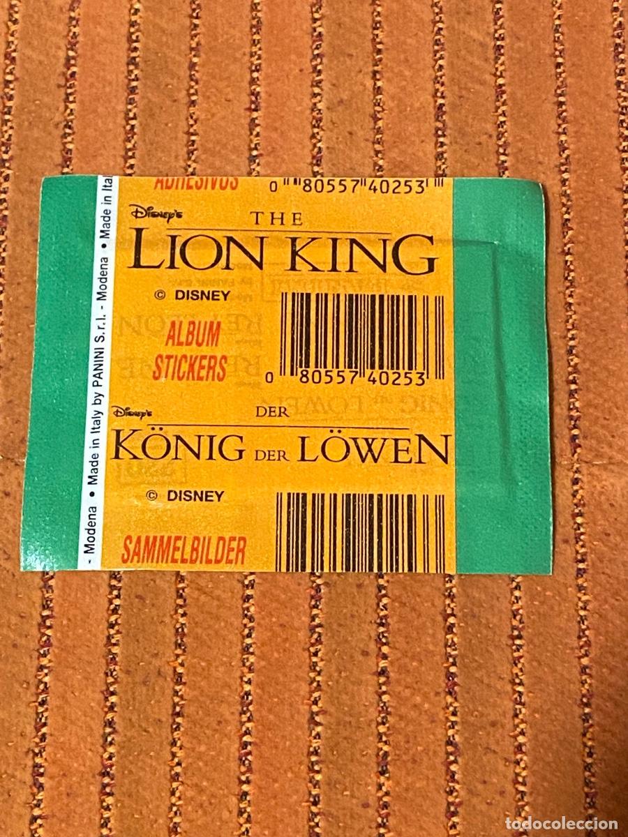 Coleccionismo cromos antiguos: Sobre de cromos Rey Leon sin abrir - Foto 2