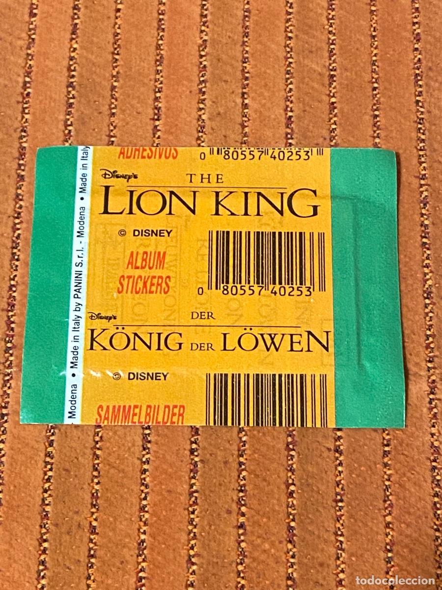 Coleccionismo cromos antiguos: Sobre de cromos Rey Leon sin abrir - Foto 2