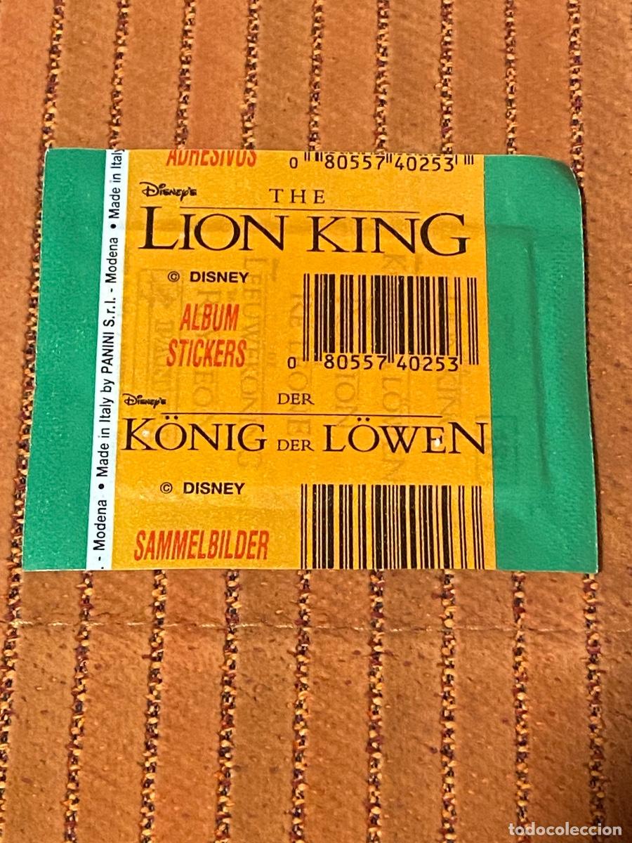 Coleccionismo cromos antiguos: Sobre de cromos Rey Leon sin abrir - Foto 2