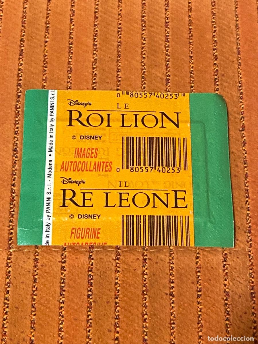 Coleccionismo cromos antiguos: Sobre de cromos Rey Leon sin abrir - Foto 2