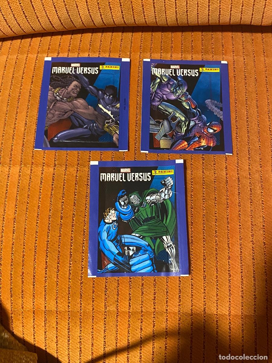 Coleccionismo cromos antiguos: Lote de Sobres de cromos sin abrir Marvel versus - Foto 1