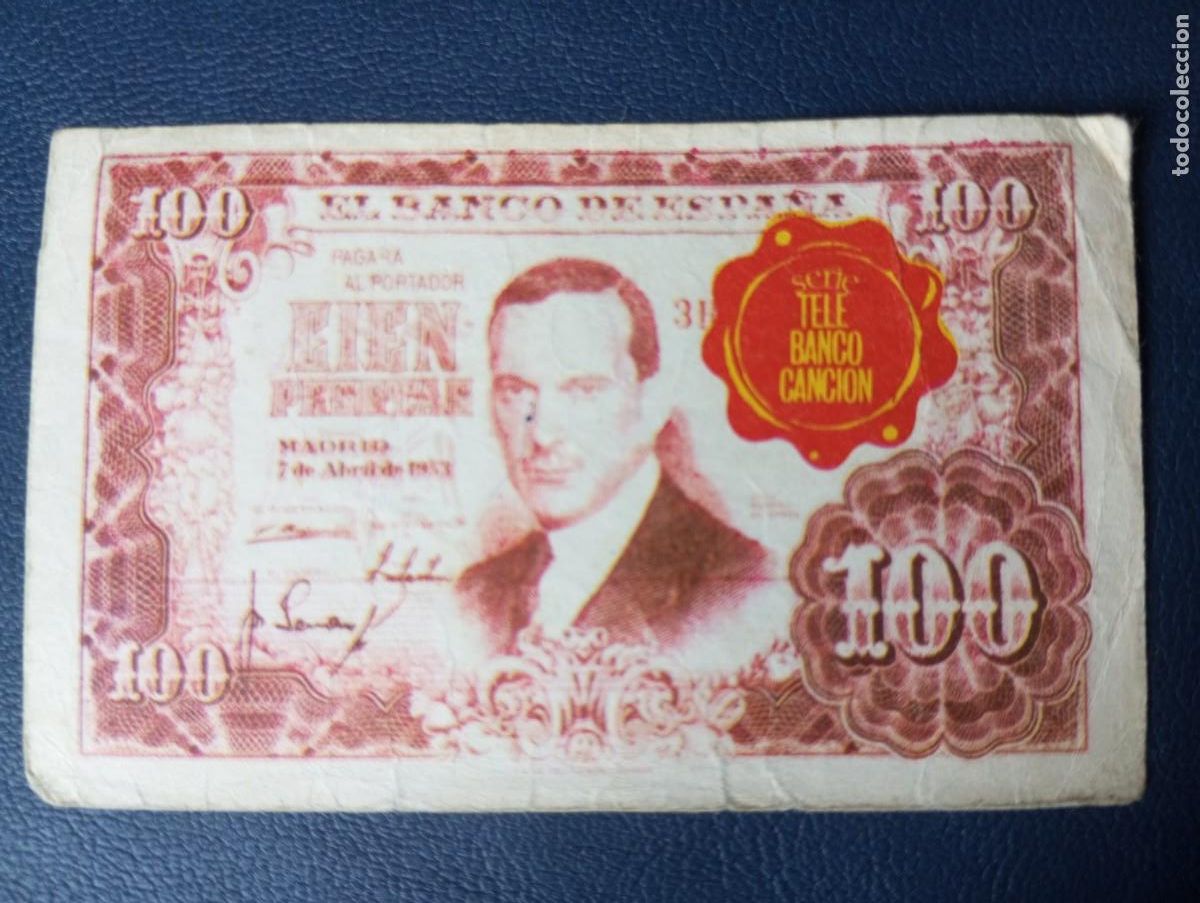 Colecionismo Cromos antigos: CROMO 100 PTAS TELE BANCO CANCI&Oacute;N