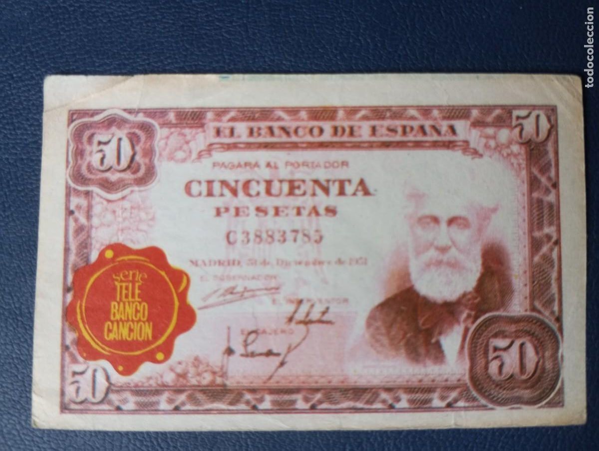 Colecionismo Cromos antigos: CROMO 50 PTAS TELE BANCO CANCI&Oacute;N