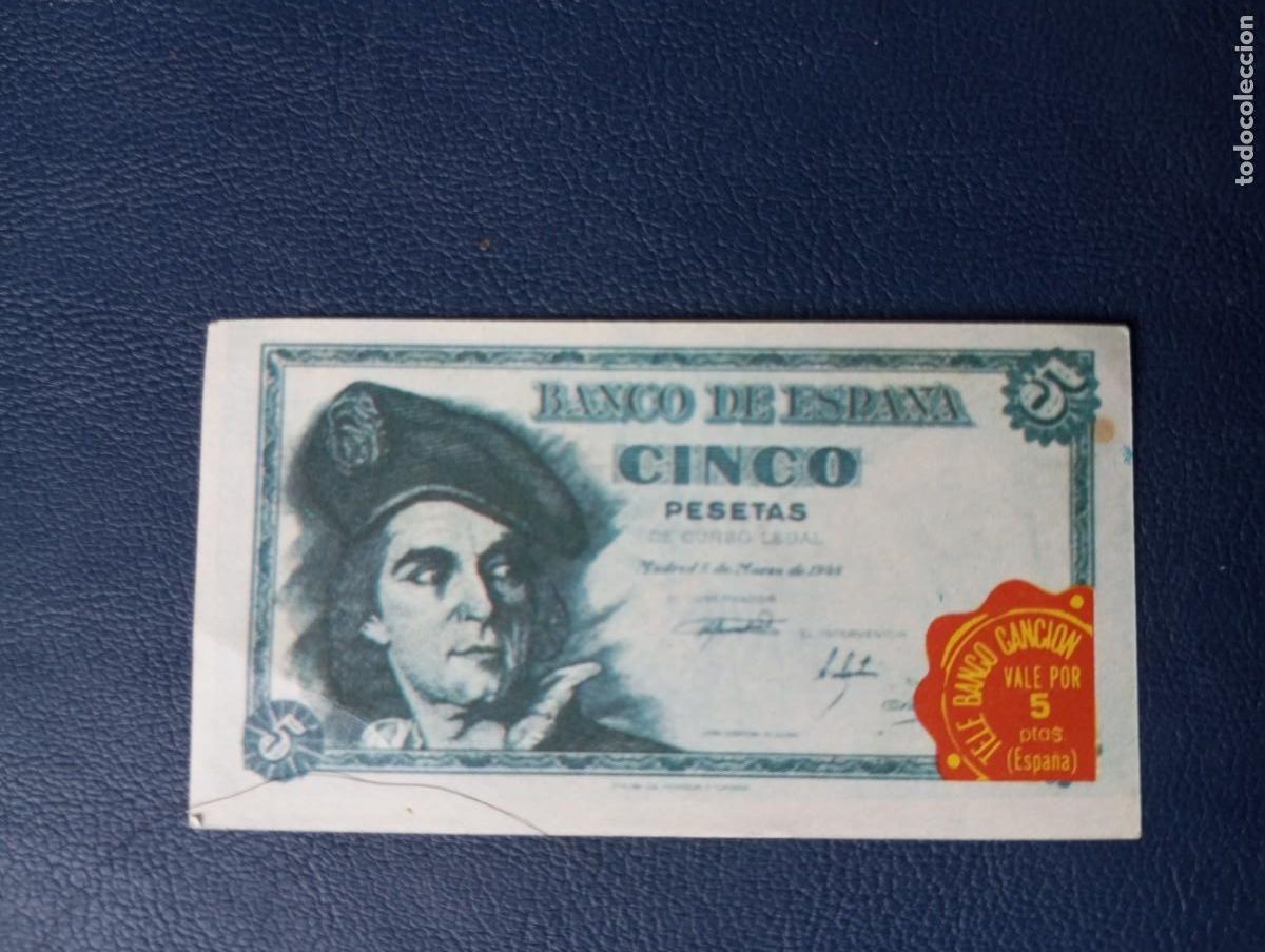 Coleccionismo cromos antiguos: CROMO 5 PTAS TELE BANCO CANCI&Oacute;N