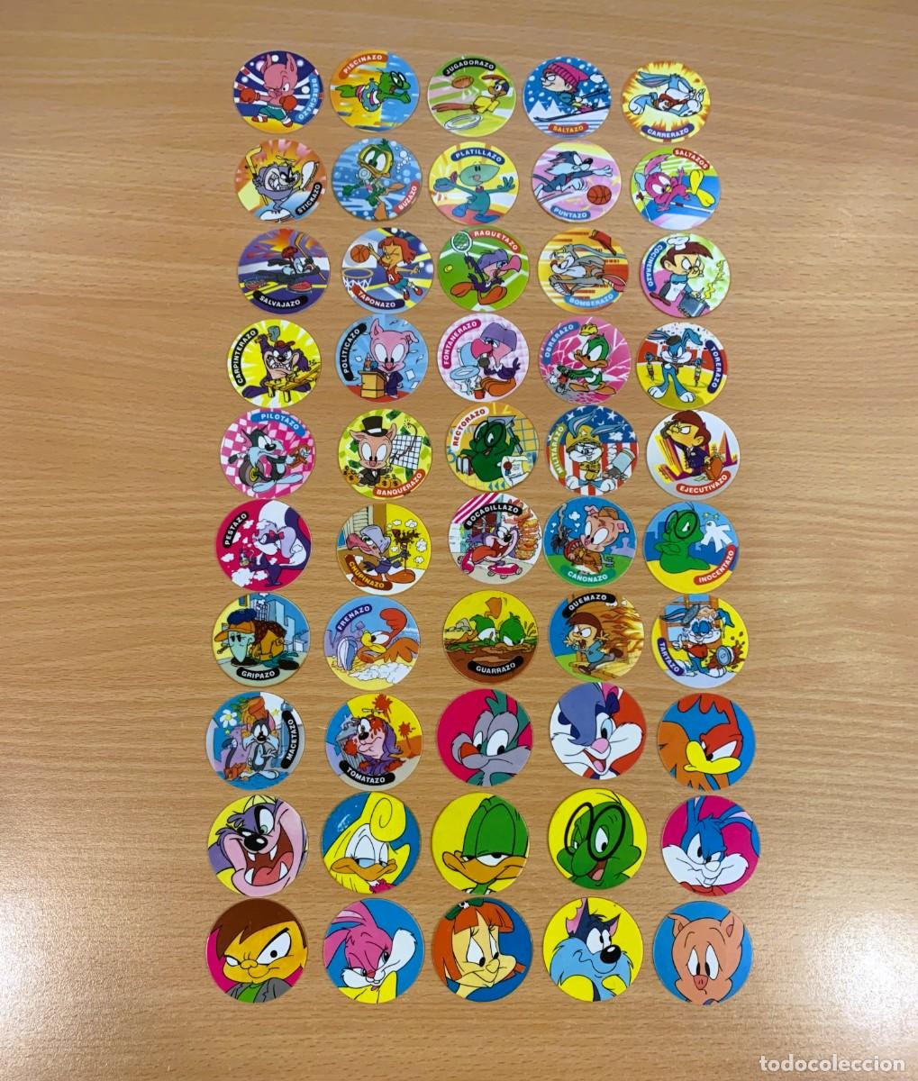 Coleccionismo Cromos antiguos: COLECCI&Oacute;N COMPLETA 50 TAZOS (1 AL 50) TINY TOONS / WARNER BROS, TAZO DE MATUTANO (1994)