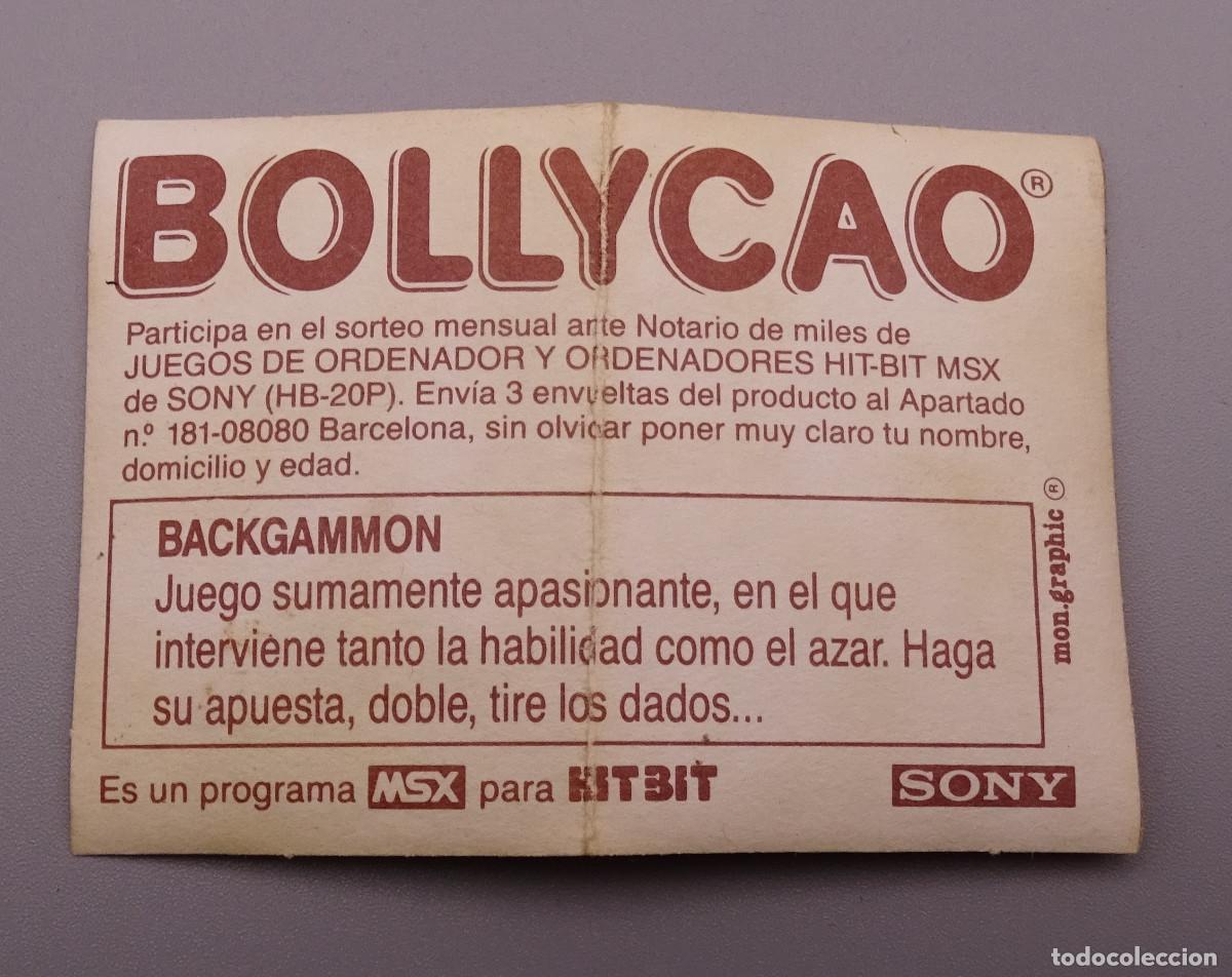 Coleccionismo cromos antiguos: Cromo MSX Sony - Bollycao - Backgammon - Foto 2