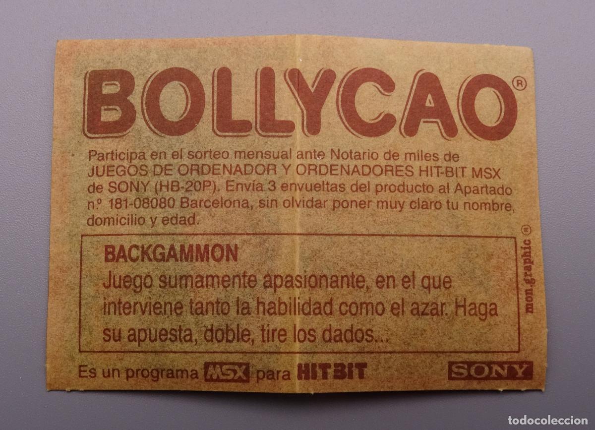 Coleccionismo cromos antiguos: Cromo MSX Sony - Bollycao - Backgammon - Foto 2