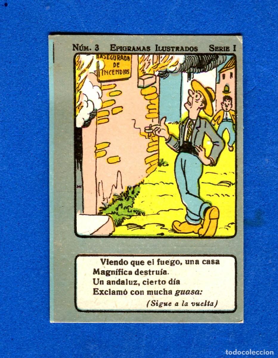 Collezionismo Figurine antiche: ANTIGUO CROMO EPIGRAMAS ILUSTRADOS N&ordm;3 SERIE 1 EDITA LA CUSTODIA MALAGA