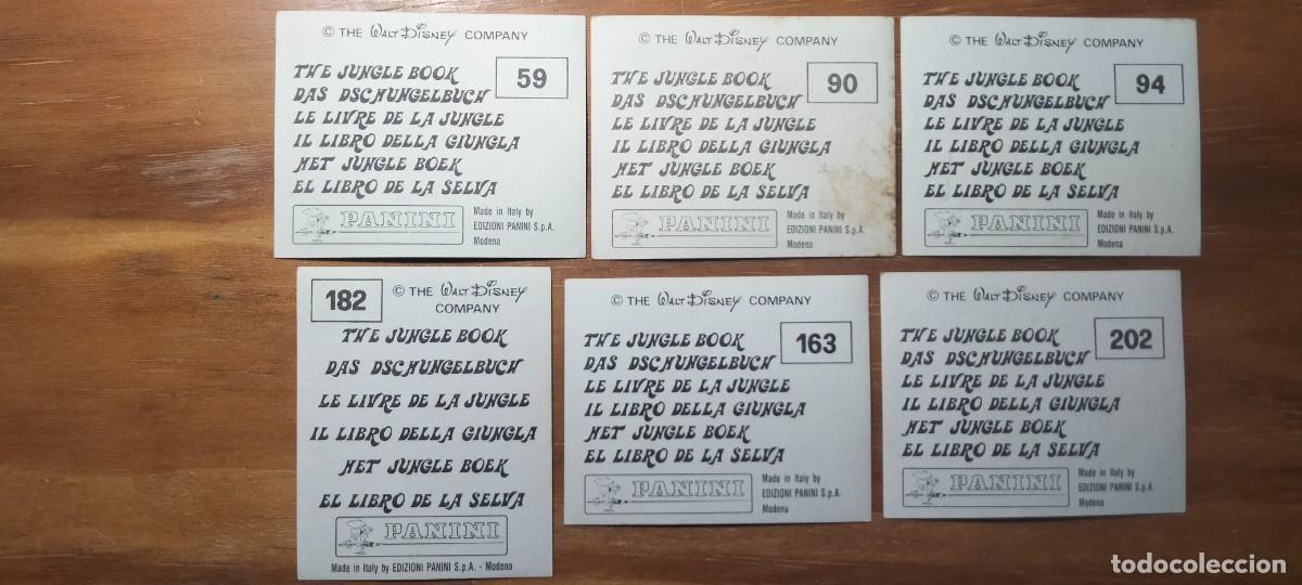Coleccionismo cromos antiguos: 6 CROMOS DE LA COLECCI&Oacute;N EL LIBRO DE LA SELVA - PANINI - Foto 2