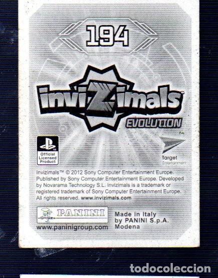 Coleccionismo cromos antiguos: CROMO DE INVIZIMALS EVOLUTION N&ordm; 194 BONESNAPPER DE PANINI NO ESTUVO PEGADO - Foto 2