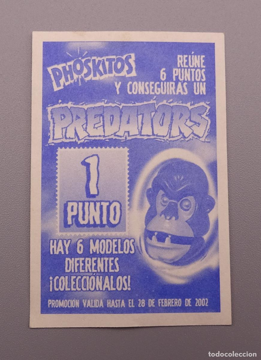 Coleccionismo cromos antiguos: Cromo Predators - Phoskitos - Gorila - Foto 2