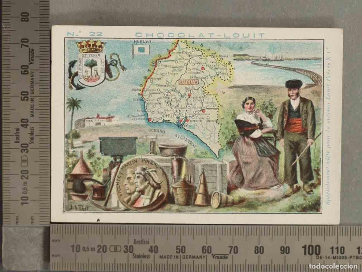 Sammeln alte Sammelbilder: CROMO. HUELVA. EL CHOCOLAT LOUIT. N 22