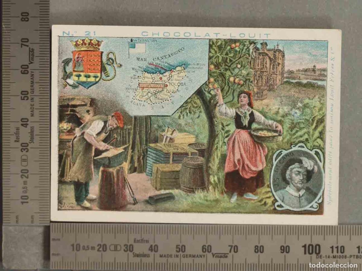 Coleccionismo cromos antiguos: CROMO. GUIPUZCOA. EL CHOCOLAT LOUIT. N 21