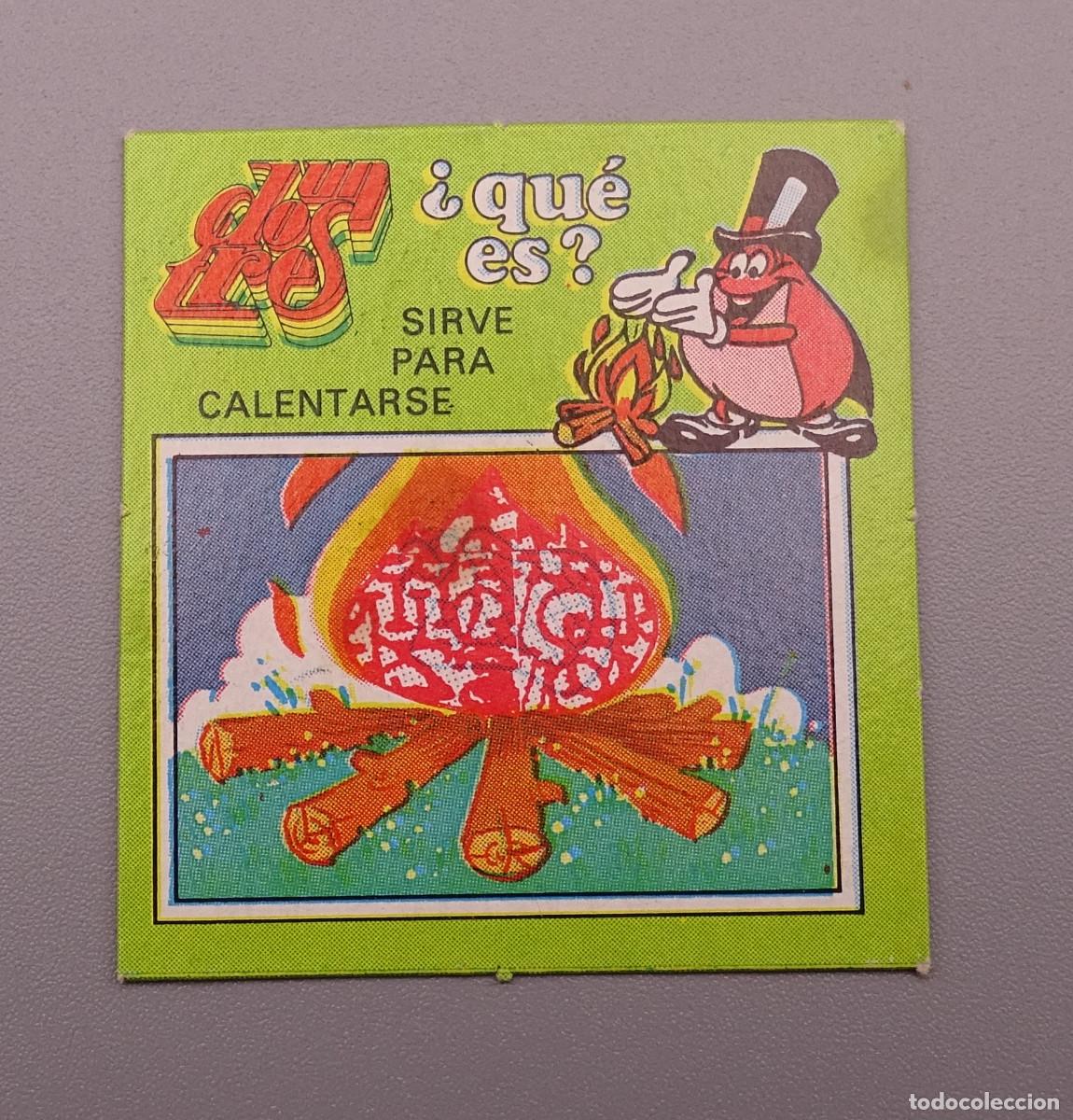 Coleccionismo Cromos antiguos: Cromo &iquest;Que es? Un, dos, tres - Matutano - Sirve para calentarse