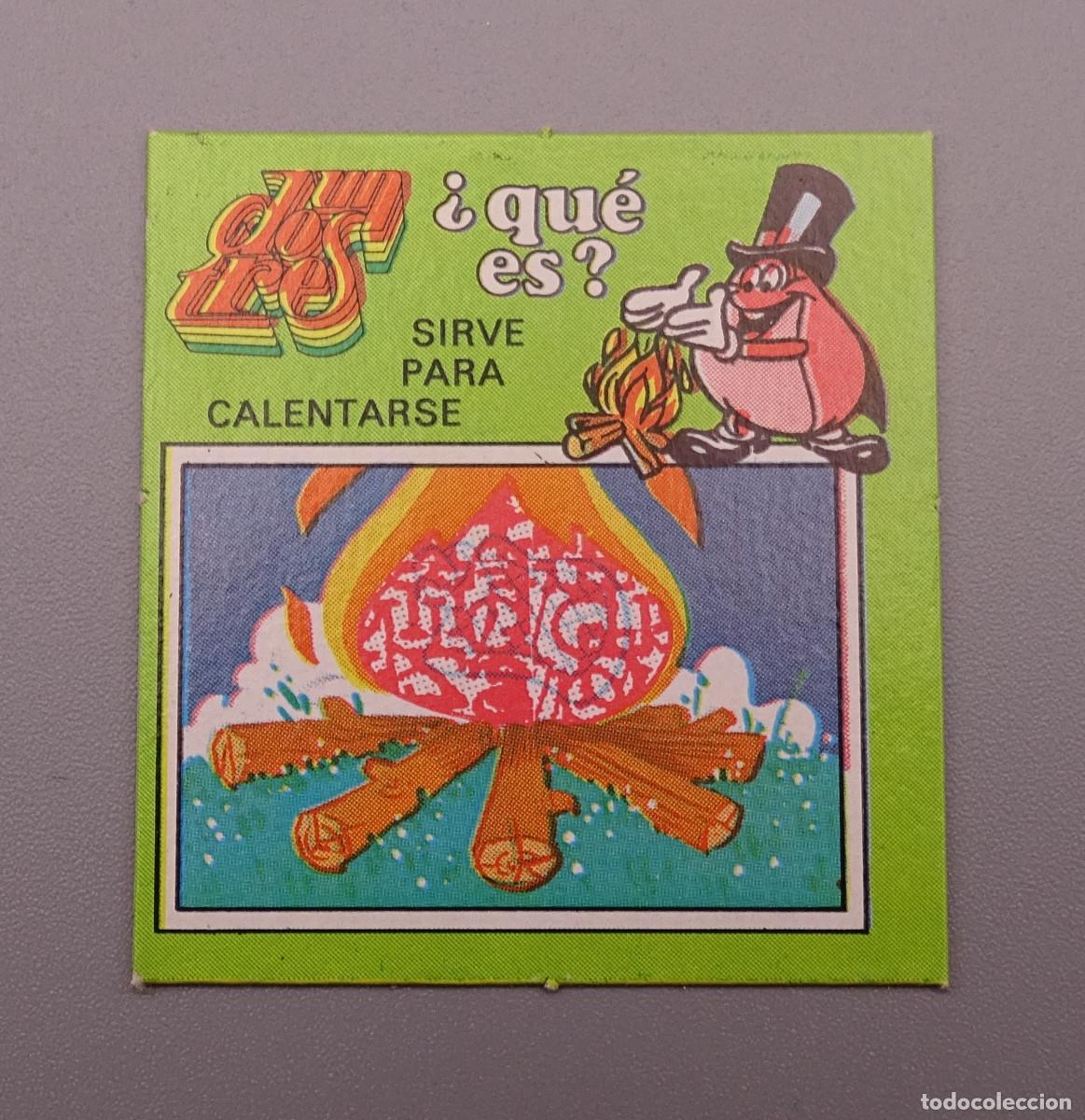Coleccionismo Cromos antiguos: Cromo &iquest;Que es? Un, dos, tres - Matutano - Sirve para calentarse