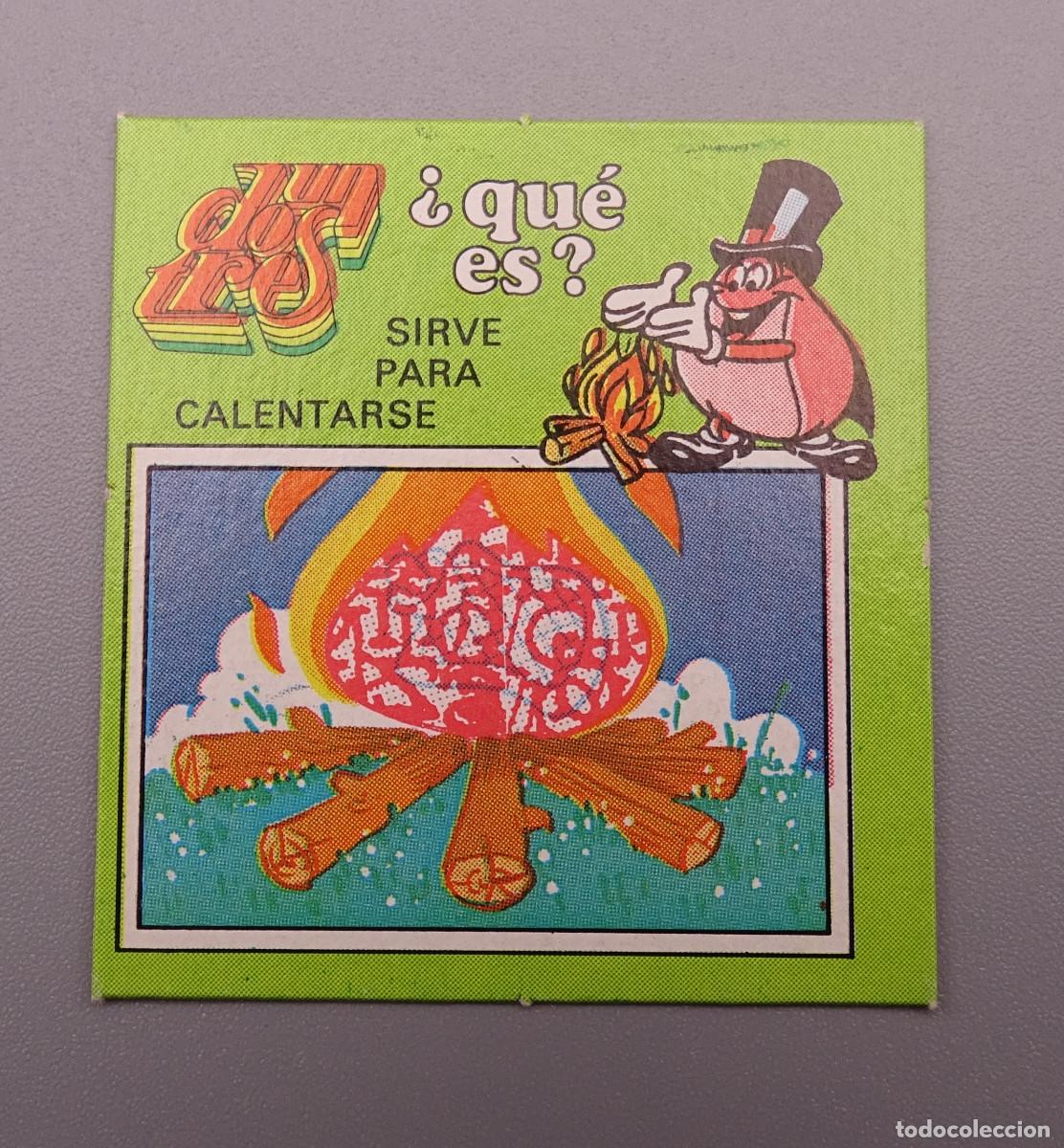 Coleccionismo Cromos antiguos: Cromo &iquest;Que es? Un, dos, tres - Matutano - Sirve para calentarse