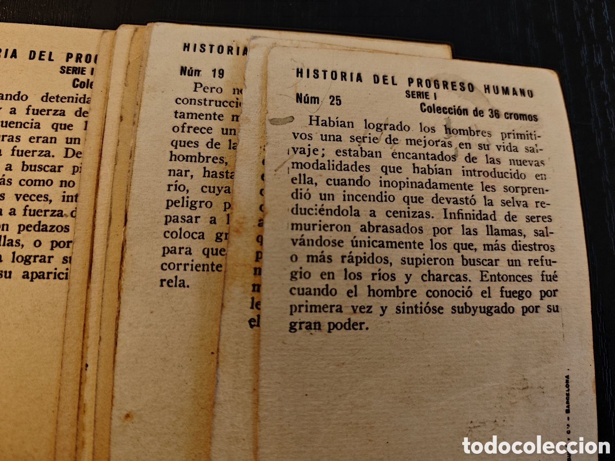 Coleccionismo cromos antiguos: 74 cromos Historia del progreso humano Serie I - Foto 6
