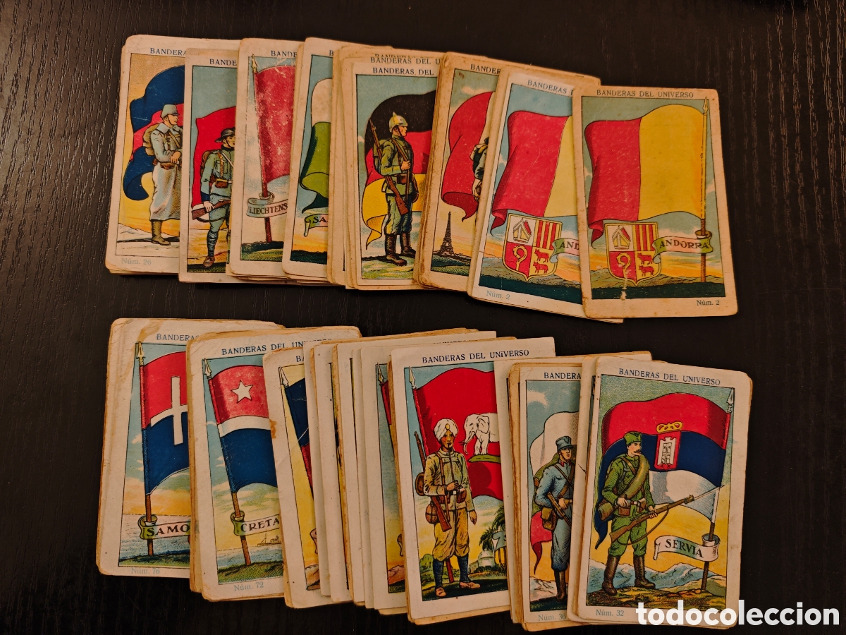 Coleccionismo cromos antiguos: 111 cromos banderas del universo - Foto 1