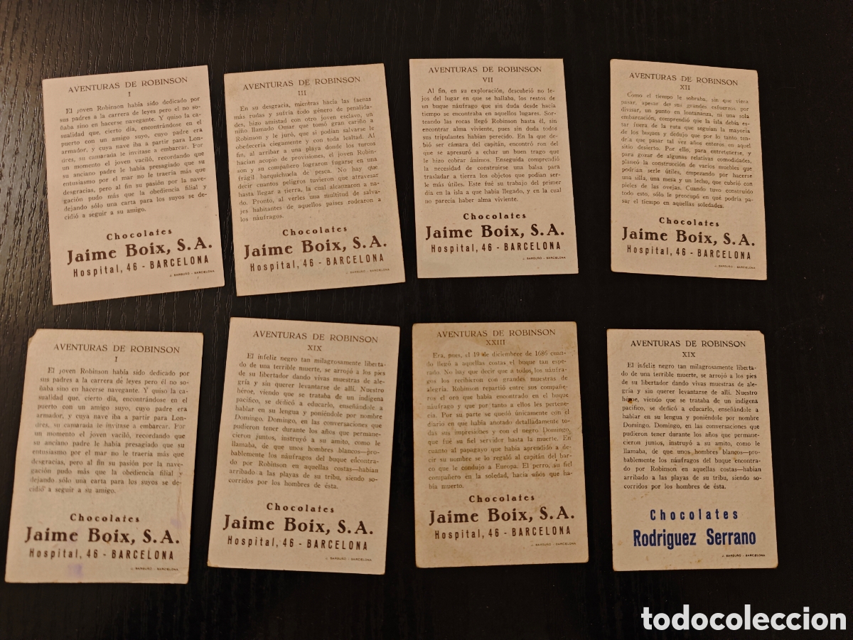 Coleccionismo cromos antiguos: 8 cromos aventuras de Robinson - Foto 2