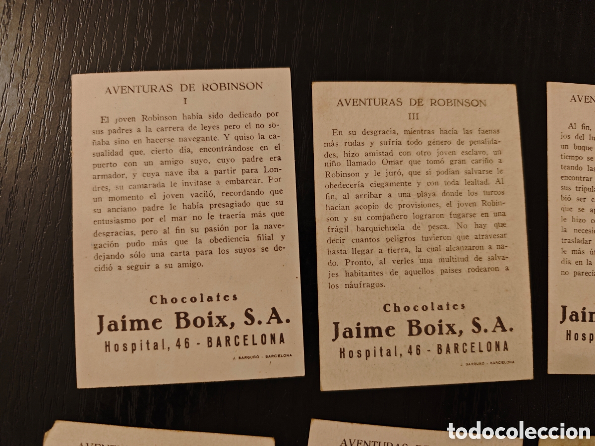 Coleccionismo cromos antiguos: 8 cromos aventuras de Robinson - Foto 3