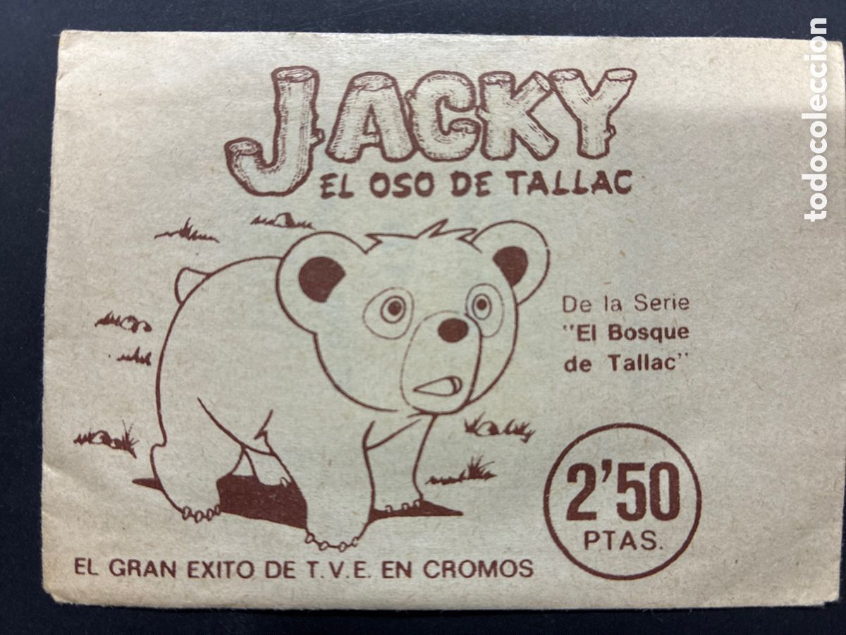 Colecionismo Cromos antigos: SOBRE CON CROMOS ALBUM SERIE T.V JACKY EL OSO DE TALLAC
