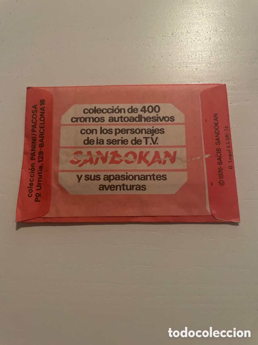 Coleccionismo cromos antiguos: SANDOKAN Sobre de cromos sin abrir - Foto 2