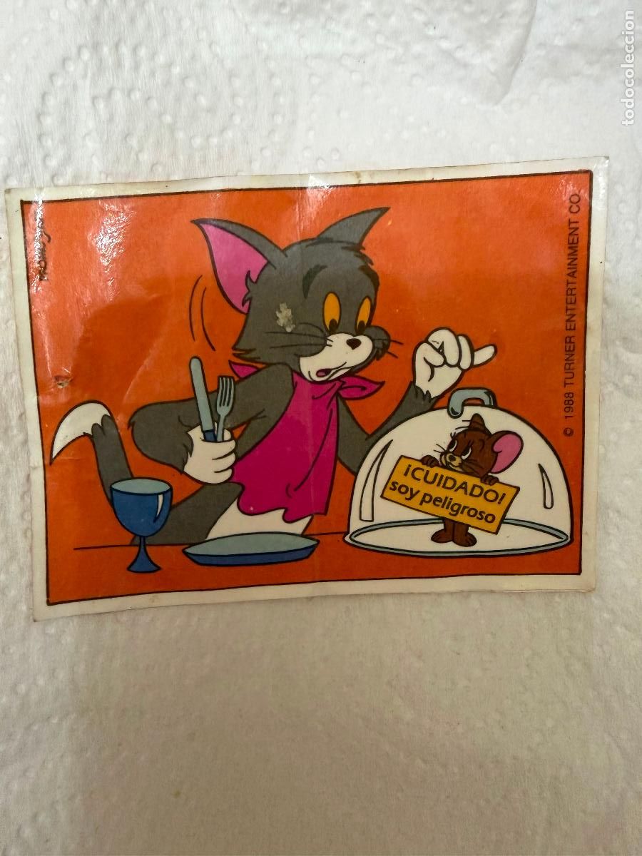 Coleccionismo cromos antiguos: Cromo pegatina tom y jerry de panrico - Foto 1