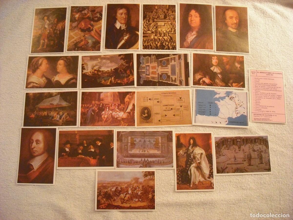 Sammeln alte Sammelbilder: DIFUSORA CULTURAL . EL ABSOLUTISMO EN EUROPA , LUIS XIV, 20 CROMOS