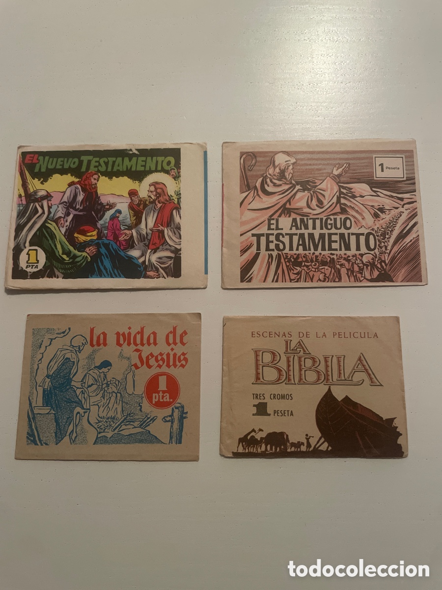Coleccionismo cromos antiguos: 4 Sobres de cromos sin abrir Biblia, Testamento, Jes&uacute;s,.. - Foto 1