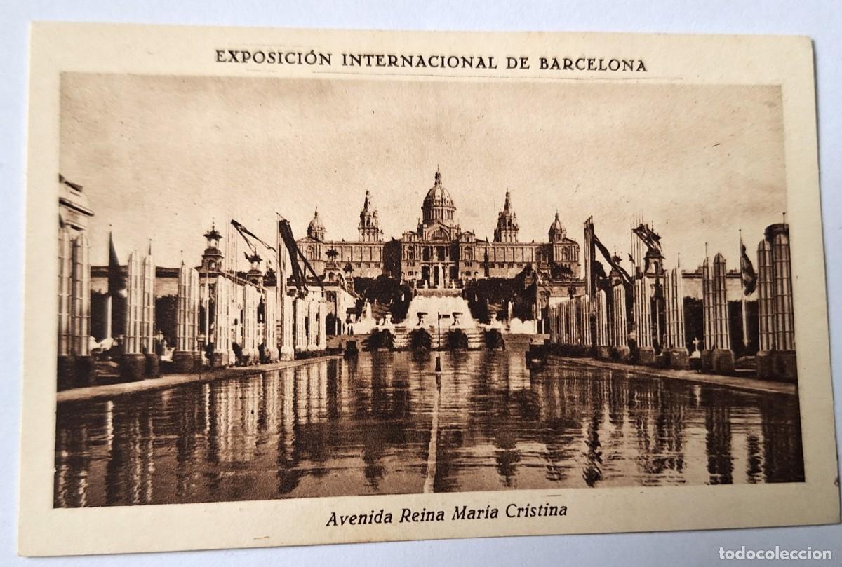 Colecionismo Cromos antigos: CROMO ANTIGUO- EXPO BARCELONA- A&Ntilde;OS 20 - AVDA REINA MARIA CRISTINA - CHOCOLATES JUNCOSA- BUEN ESTADO