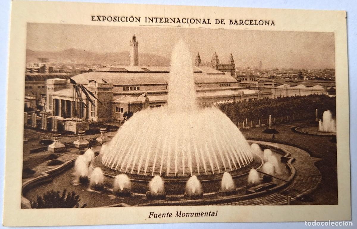 Colecionismo Cromos antigos: CROMO ANTIGUO- EXPO BARCELONA- A&Ntilde;OS 20 - FUENTE MONUMENTAL - CHOCOLATES JUNCOSA- BUEN ESTADO