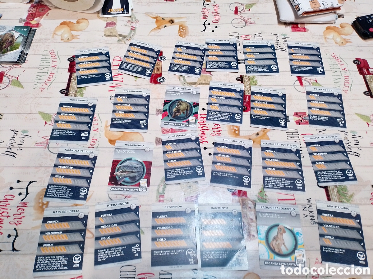 Coleccionismo cromos antiguos: cromos cartas dinosaurios - Foto 2