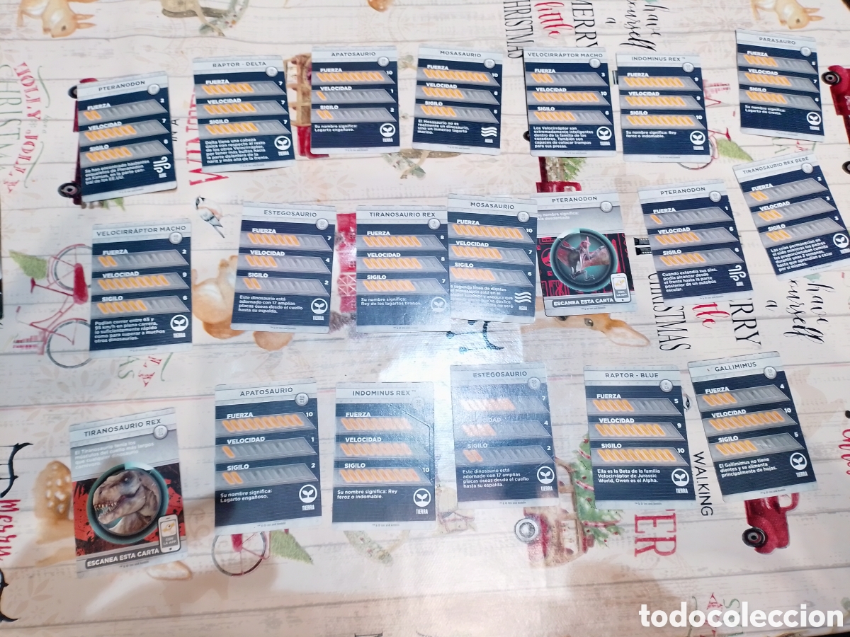Coleccionismo cromos antiguos: cromos cartas dinosaurios - Foto 2