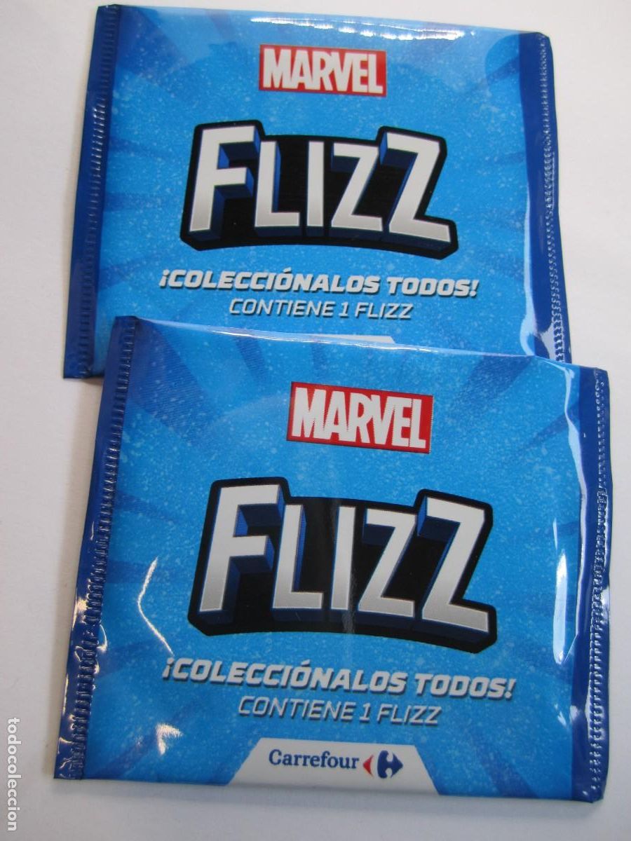 Coleccionismo cromos antiguos: lote 2 sobres sin abrir flizz marvel carrefour - Foto 1