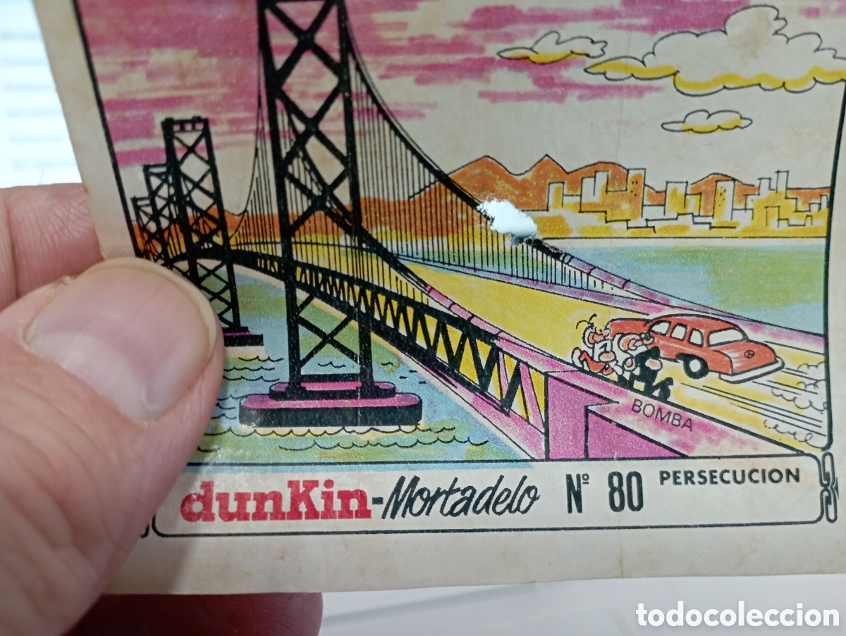Coleccionismo cromos antiguos: DUNKIN MORTADELO Y FILEMON N&ordm; 80 * PERSECUCION ** - Foto 2