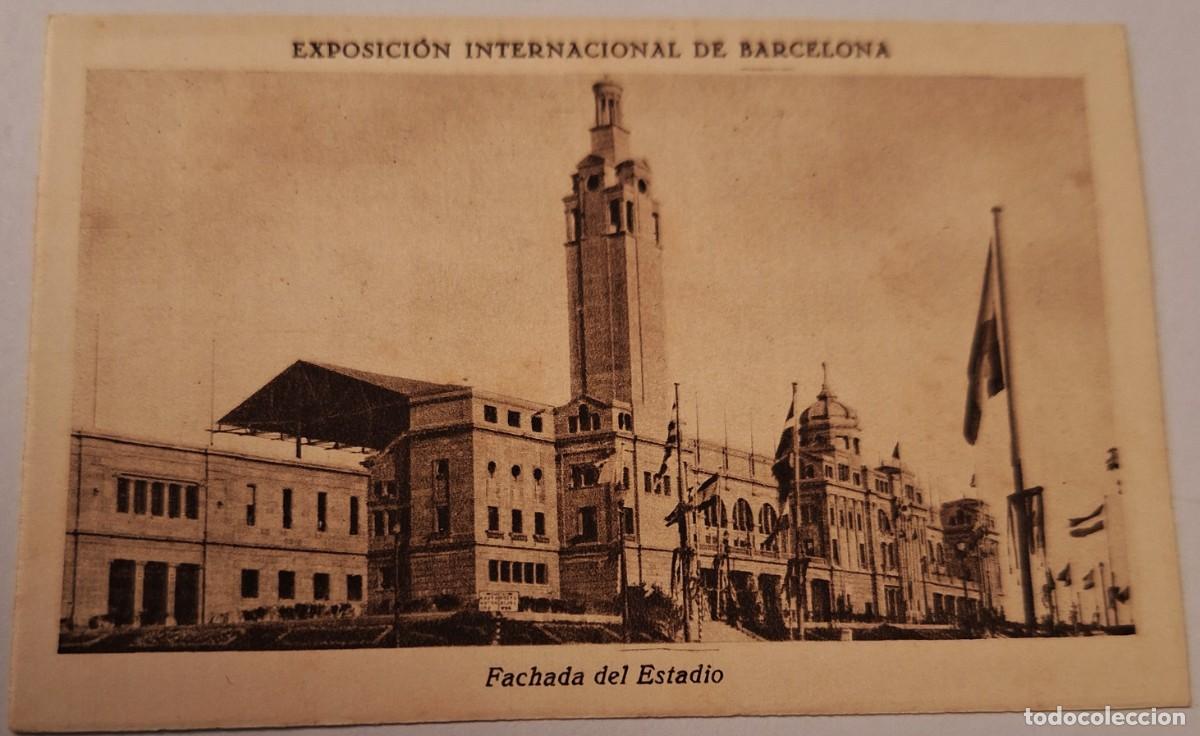 Colecionismo Cromos antigos: CROMO ANTIGUO-EXPO BARCELONA-A&Ntilde;OS 20 - FACHADA DEL ESTADIO - CHOCOLATES JUNCOSA - BUEN ESTADO