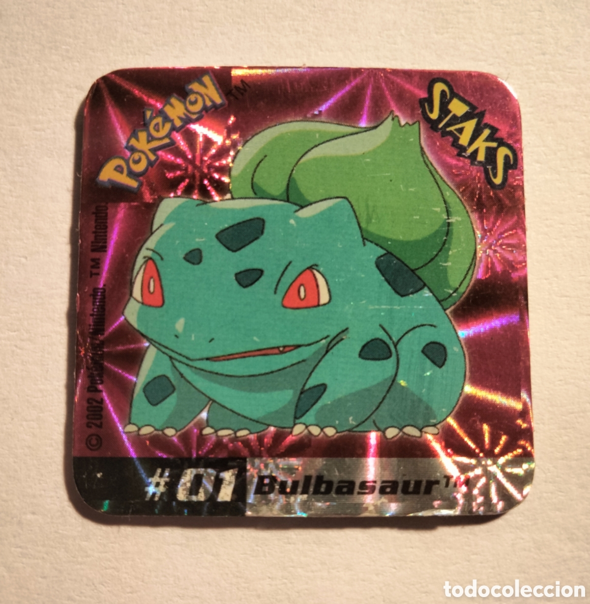 Collectable Antique Stickers: STAKS POKEMON # 1 BULBASAUR BRILLANTE 2002 PANINI