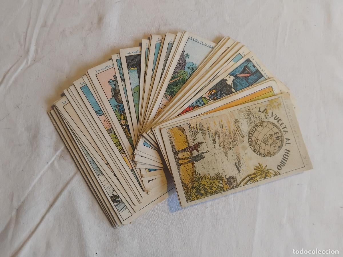 Coleccionismo cromos antiguos: LA VUELTA AL MUNDO EN OCHENTA DIAS. COLECCION COMPLETA DE 42 CROMOS. MAGATZEMS JORBA.