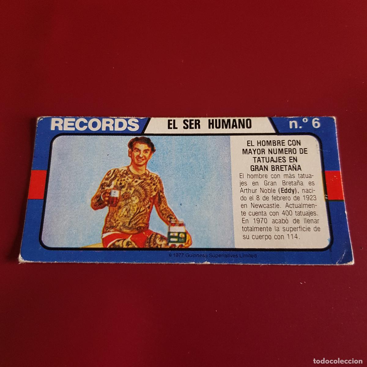 Coleccionismo Cromos antiguos: BIMBO - LOS RECORDS DEL MUNDO - EL SER HUMANO 6