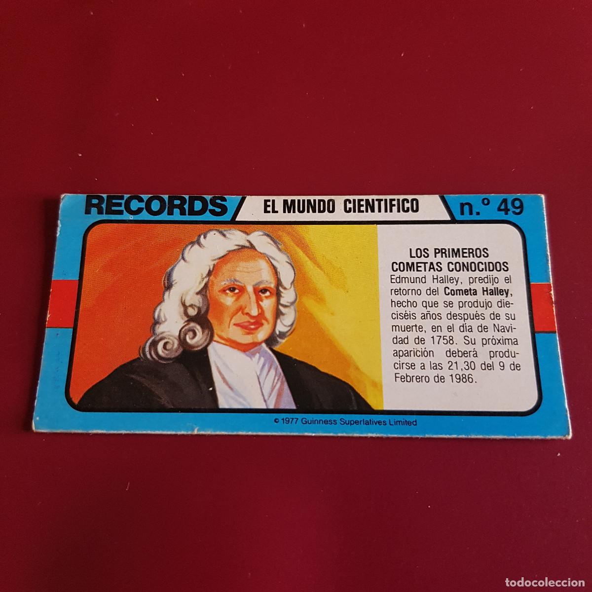 Coleccionismo Cromos antiguos: BIMBO - LOS RECORDS DEL MUNDO - EL MUNDO CIENTIFICO 49