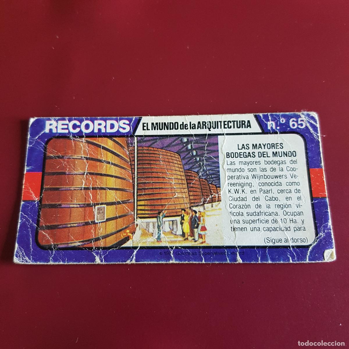Coleccionismo Cromos antiguos: BIMBO - LOS RECORDS DEL MUNDO - EL MUNDO CIENTIFICO 65