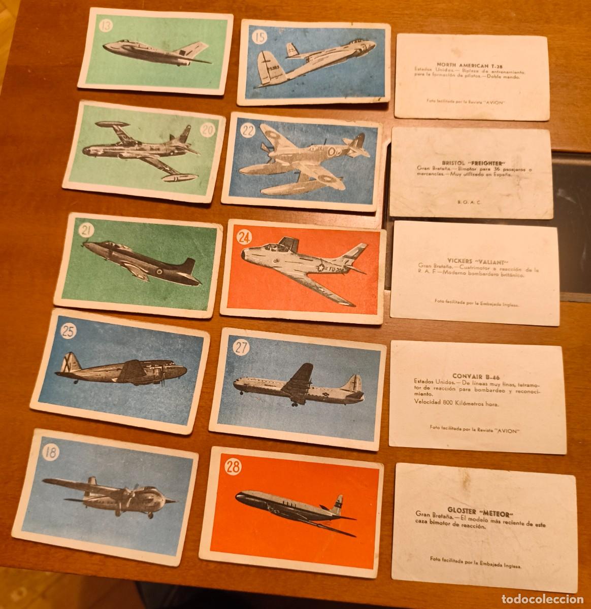 Coleccionismo Cromos antiguos: Cromos de aviones antiguos