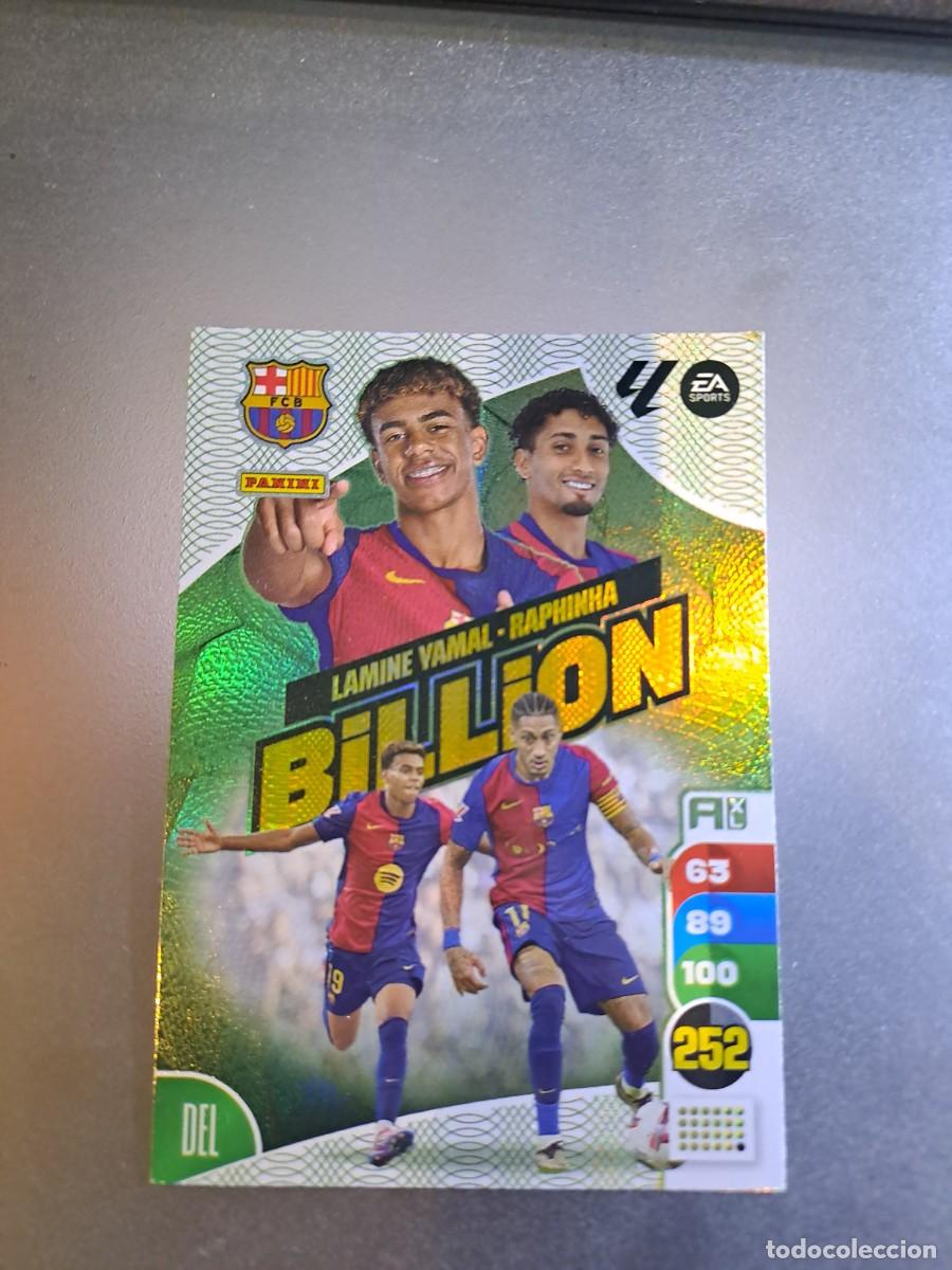 Coleccionismo Cromos antiguos: ADRENALYN XL BILLION LAMINE YAMAL RAPHINHA BARCELONA LIGA 24 25 2024 2025 PANINI