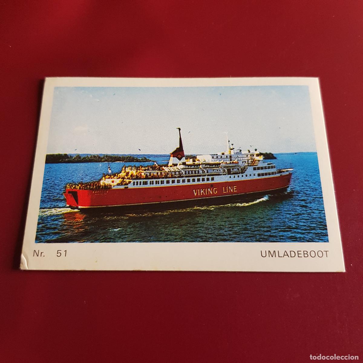 Colecionismo Cromos antigos: BRUGUERA - BARCOS Y TRENES - AMERICANA MUNCHEN - SCHIFF UND EISENBAHN - 1973 - 51 - NUNCA PEGADO