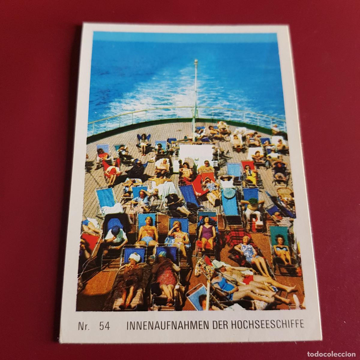 Collezionismo Figurine antiche: BRUGUERA - BARCOS Y TRENES - AMERICANA MUNCHEN - SCHIFF UND EISENBAHN - 1973 - 54 - NUNCA PEGADO