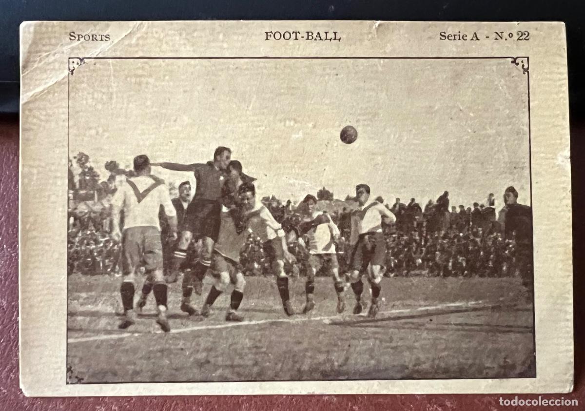 Coleccionismo cromos antiguos: Cromo Foot - Ball - El partido final del Campeonato de Espa&ntilde;a (Barcelona - Real Uni&oacute;n) Chocolates Ju